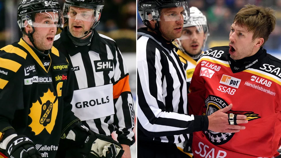 Pontus Petterström, till vänster, och Per Ledin, till höger, ska hjälpa domarna i SHL. 