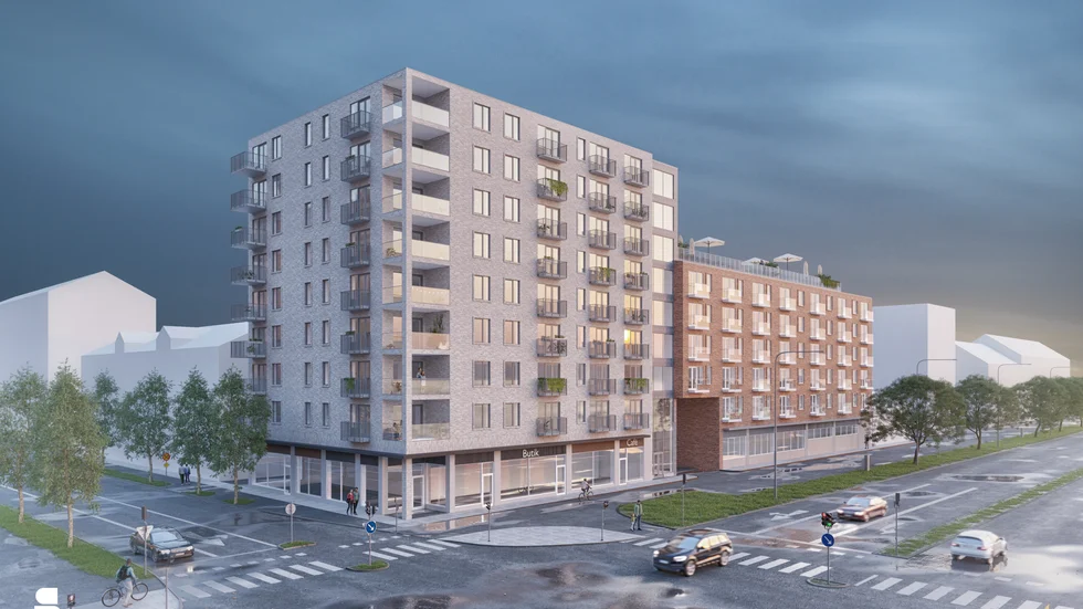 Här är Luleås nästa bostadsprojekt. Galären planerar för att bygga 78 lägenheter i hörnet av Varvsgatan och Kungsgatan. 