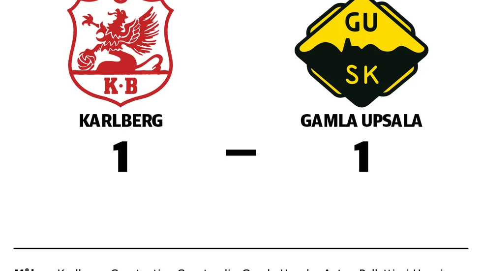 Karlbergs BK spelade lika mot Gamla Upsala SK