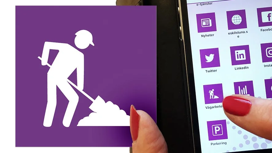 Du kan också ta del av informationen via kommunens app. Där finns en ikon för vägarbeten så du direkt kommer till rätt sida. Skriver Ingrid Berg Bertilsson, Stadsbyggnadsförvaltningen.

