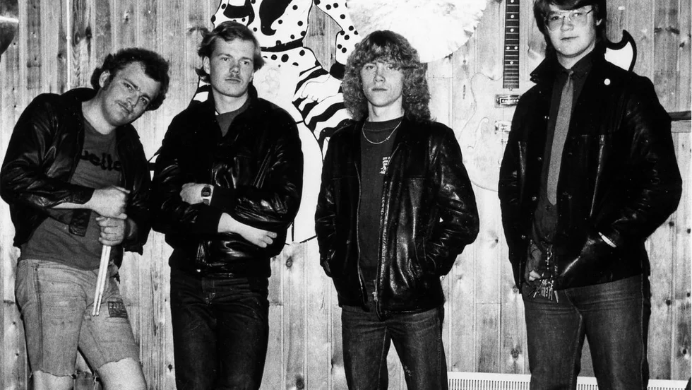 Squetters 1982, fr v Jörgen Eriksson, Peter Wikberg, Stefan Öhman och Ronny Wikberg.
