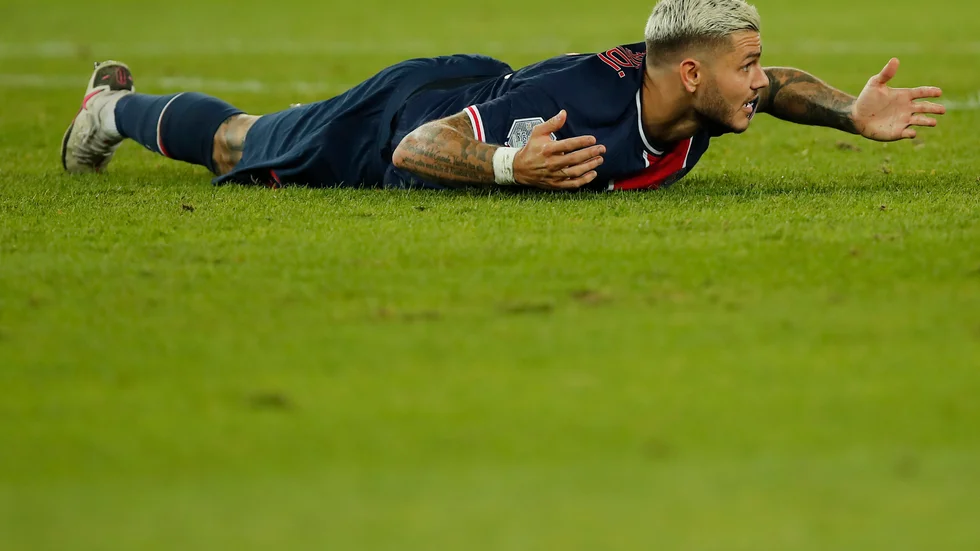 Anfallaren Mauro Icardi är en av många Paris SG-spelare som är på frånvarolistan. Arkivbild.