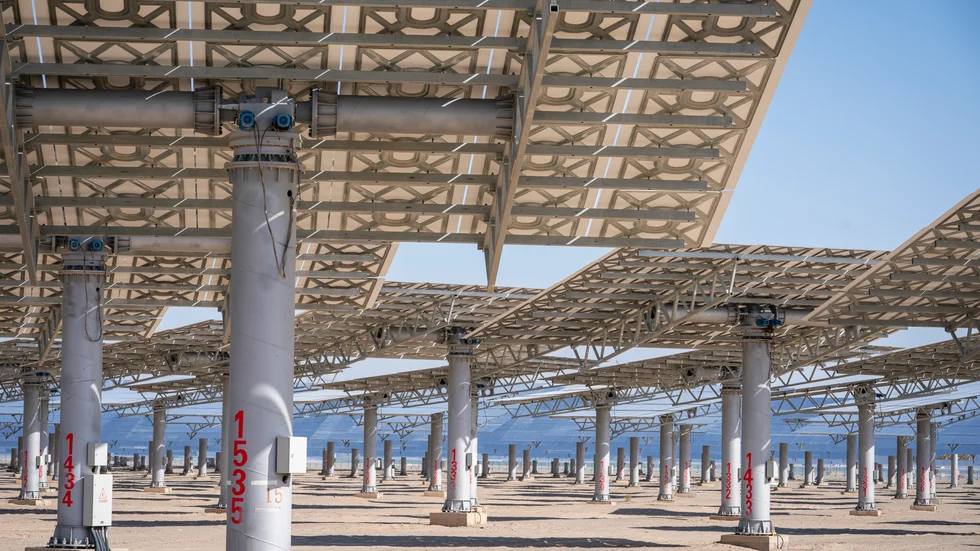 En gigantisk solenergipark i Kina. Arkivbild.