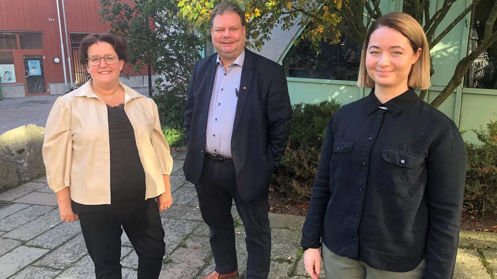 Karin Helmersson (C), Peter Wretlund (S) och Johanna Wyckman (L) presenterade delar av Länsunionens budget för regionen under måndagen.
