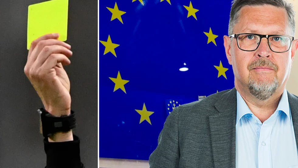 "Den svenska riksdagen vill ge EU-kommissionen ett gult kort", konstaterar NSD:s Olov Abrahamsson.