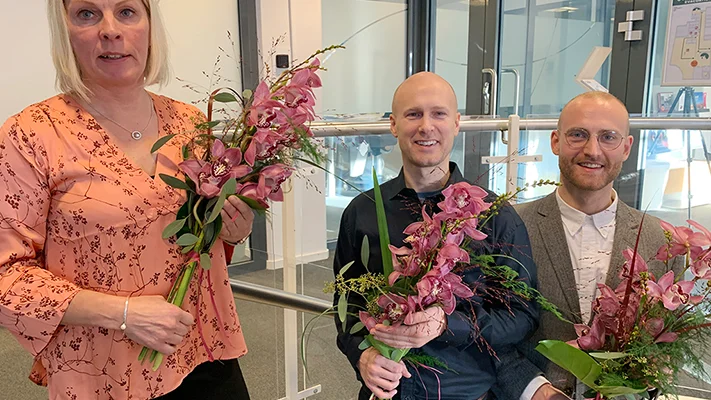 Här är årets innovatörer på Luleå tekniska universitet. Professor Ulrika Rova och studenterna David Sundvall och Kristian Sundvall.