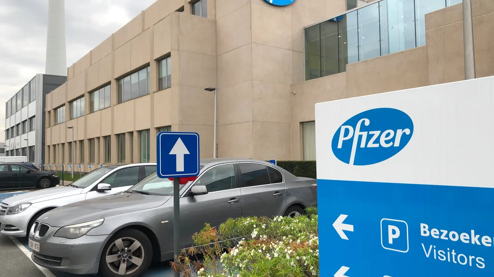 Amerikanska läkemedelsjätten Pfizer har valt ut sin fabrik i Puurs i Belgien som en av de två globala produktionsplatserna för bolagets covid-19-vaccin. Arkivfoto.