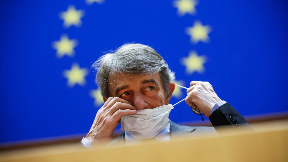 EU-parlamentets talman David Sassoli. Arkivfoto.