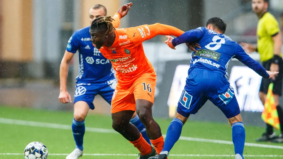 Samuel Nnamani hoppade in i den andra halvleken i cupmatchen mot Täby och bidrog starkt till vinsten. (Arkivfoto)