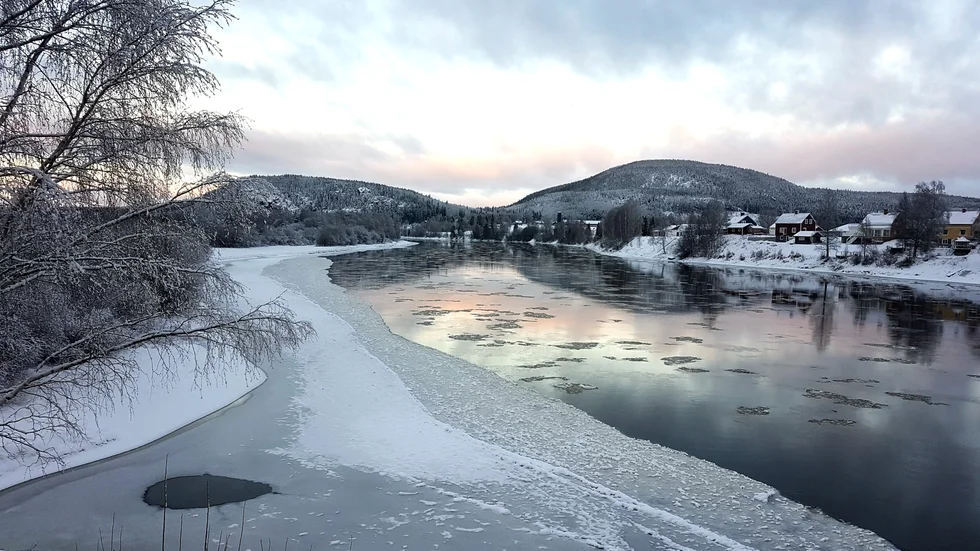 Vackert vid älven den 26 november.