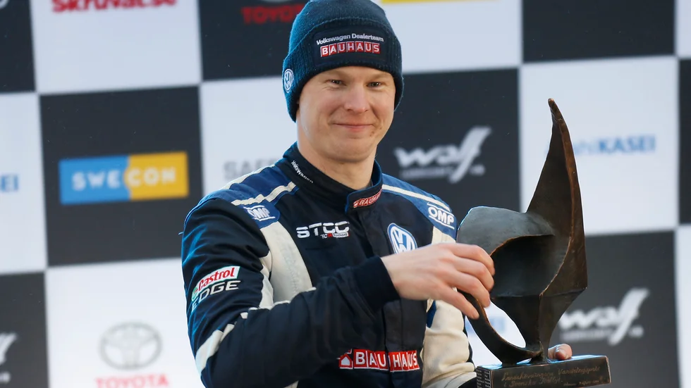 Johan Kristoffersson tog hem VM-titeln i rallycross för tredje gången. Arkivbild.