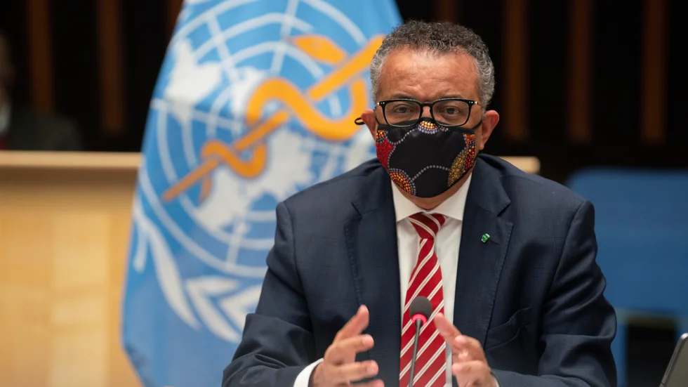 WHO:s generaldirektör Tedros Adhanom Ghebreyesus. Arkivbild.