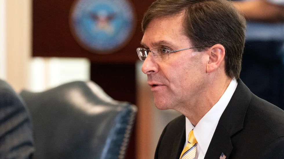 Mark Esper fick sparken från posten som USA:s försvarsminister. Arkivbild.