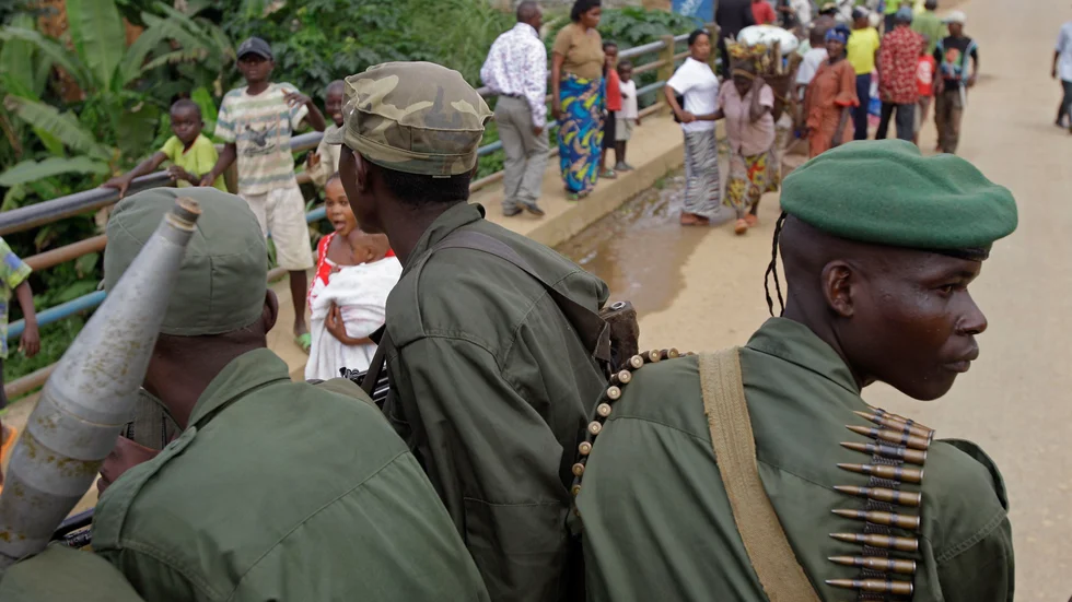 Kongolesiska soldater i Walikale, Kongo-Kinshasa 2010.