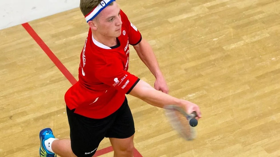 SEGER. Daniel Poleshchuk spelade en jämn match mot Christan Drakenberg. Gamen slutade 8–11, 13–11,  5–11 och 8–11.