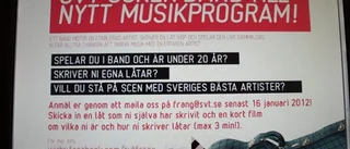 SVT söker unga lokala band