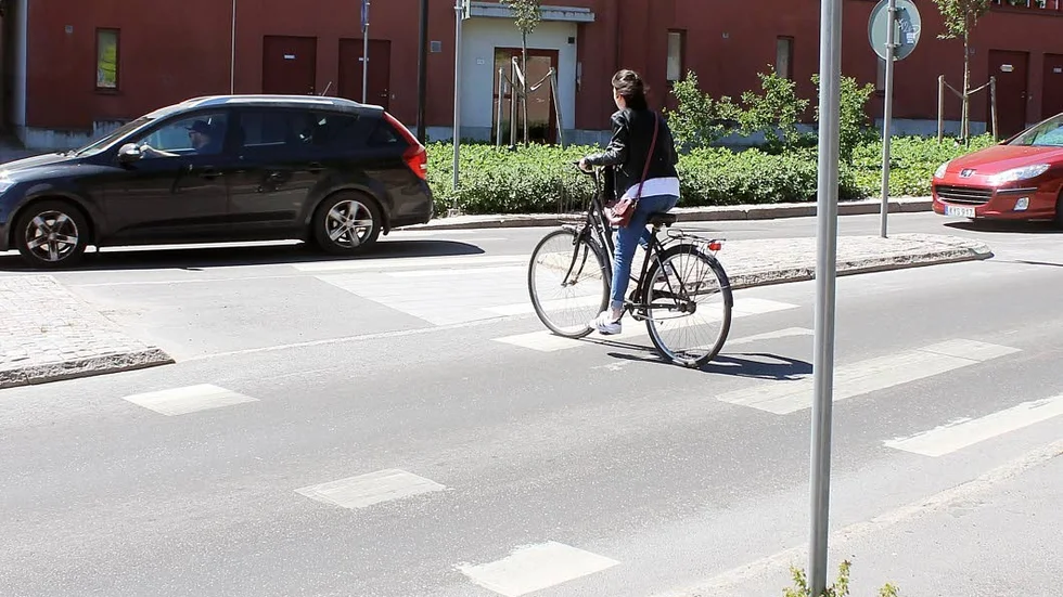 Här är det okej att cykla. Men cyklister har inte företräde.