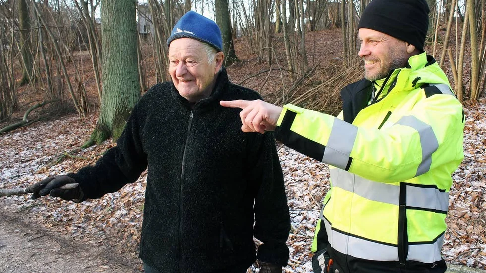 Blir fint. Motionären Per Axel Paulsson och arbetsledaren Anders Törnqvist är nöjda med resultatet.