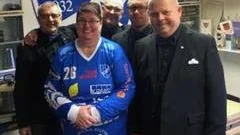 Köksgänget i IFK-bandyn, fem av sex ses samlade på bilden.