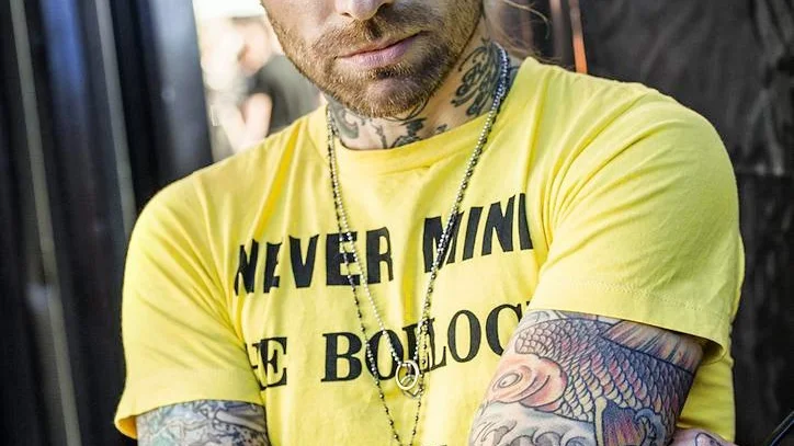 Backyard Babies-medlemmen Nicke Borg är klar för årets Visfestival. Foto: Claudio Bresciani / TT