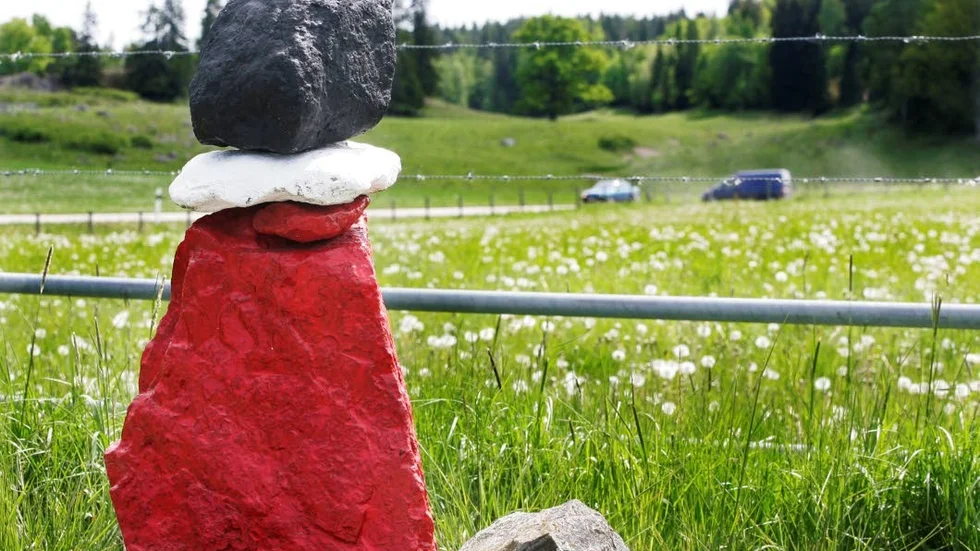 Rödstensgubben i närheten av Grebo är ett av Östergötlands mest kända fornminnen.