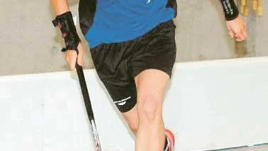 Madeleine Ellilä utsågs till bästa utländska spelare i All Star-matchen i Schweiz. Madeleines status i schweizisk innebandy är hög - hon har nyligen blivit värvad till storklubben Kloten. Foto: Privat