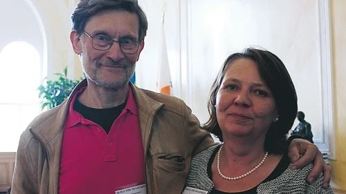 Jörgen Christensen från Danmark och Carina Petersson, utvecklingsledare på Anders Ljungstedts gymnasium samt initiativtagare till Skola för framtiden seminariet.
