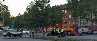 Motorcykel och bil krockade i Västervik