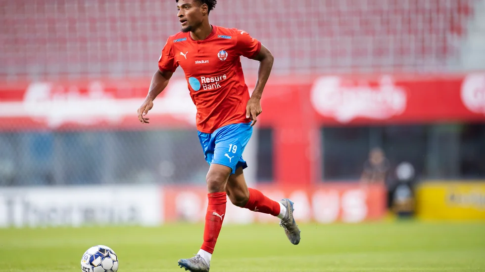 Joseph Ceesay, här i Helsingborgs IF, är klar för Malmö FF. Arkivbild.