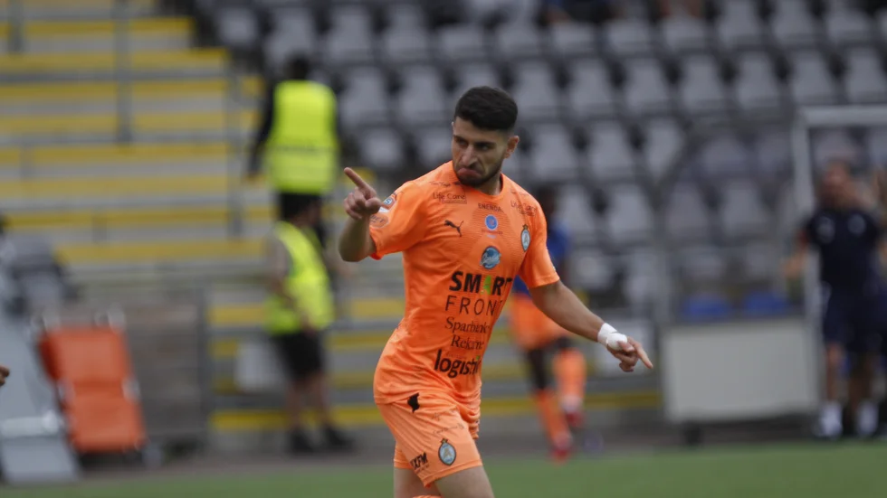 Andre Alsanati firar sitt mål.