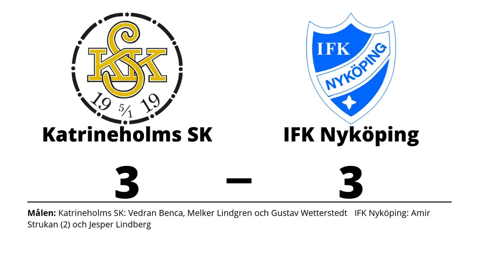 Katrineholms SK FK spelade lika mot IFK Nyköping