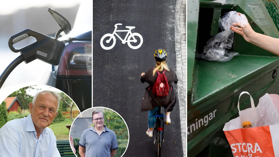 Lars Larsson och Strängnäspartiet har svarat nej på frågor som "anser ni att kommunen ska verka för att minska personbilstrafiken inom kommunen?" i Klimatinitiativ Strängnäs enkät. Ta del av alla frågor och svar på gruppens Facebooksida. Infälld i bilden är även Johan Rudborg.