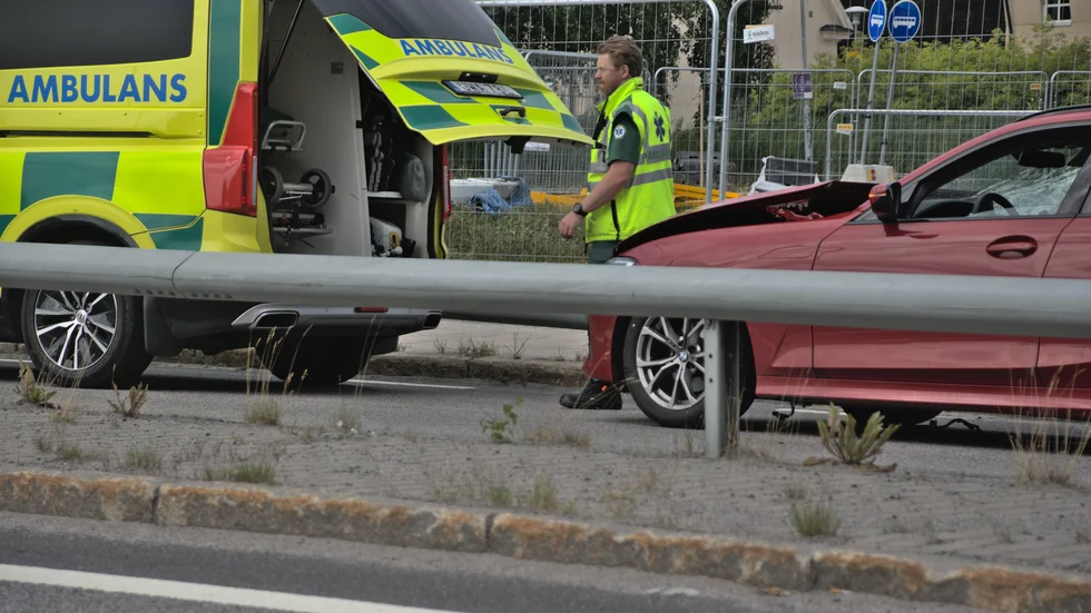 Under onsdagen inträffade en trafikolycka strax innan Bergnäsbron. 