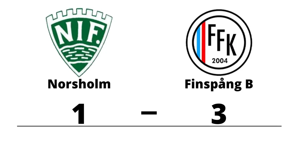 Norsholms IF förlorade mot Finspångs FK B