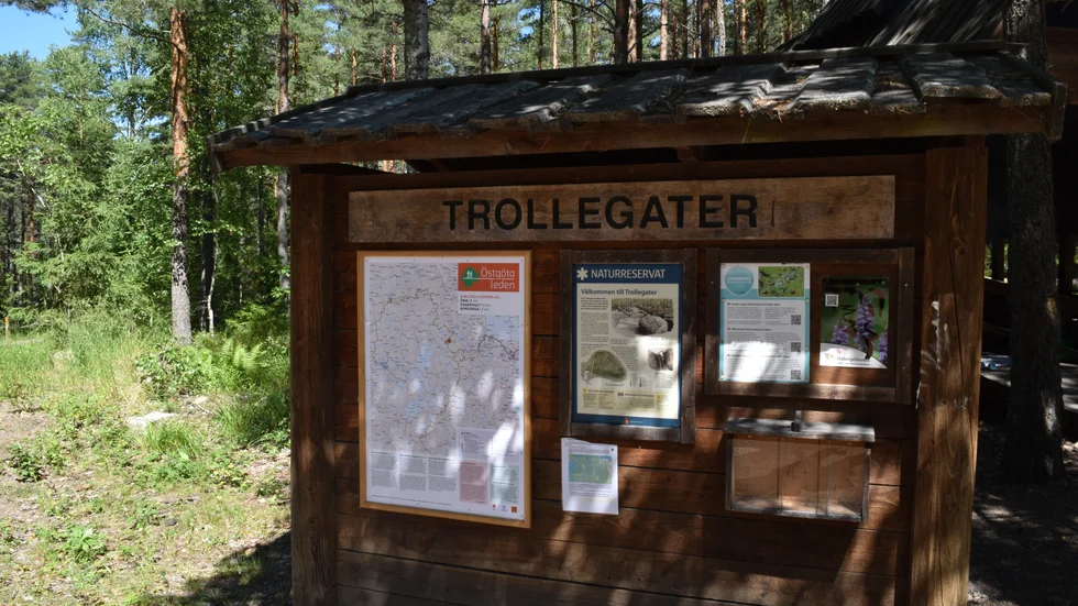 Det gar brunnit i en mindre byggnad i naturreservatet Trollegater.