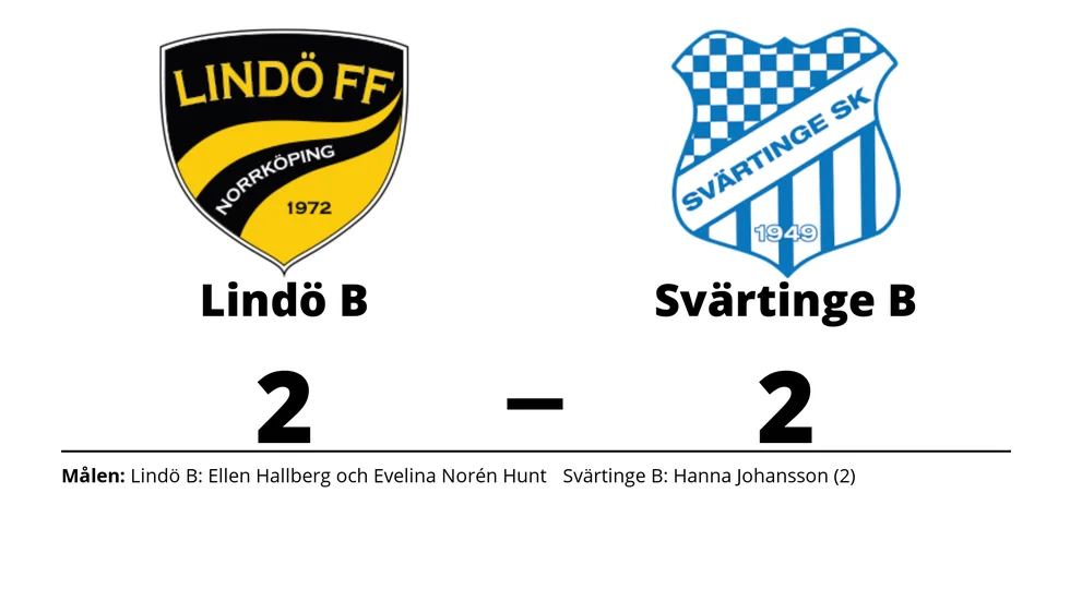 Lindö FF B spelade lika mot Svärtinge SK B