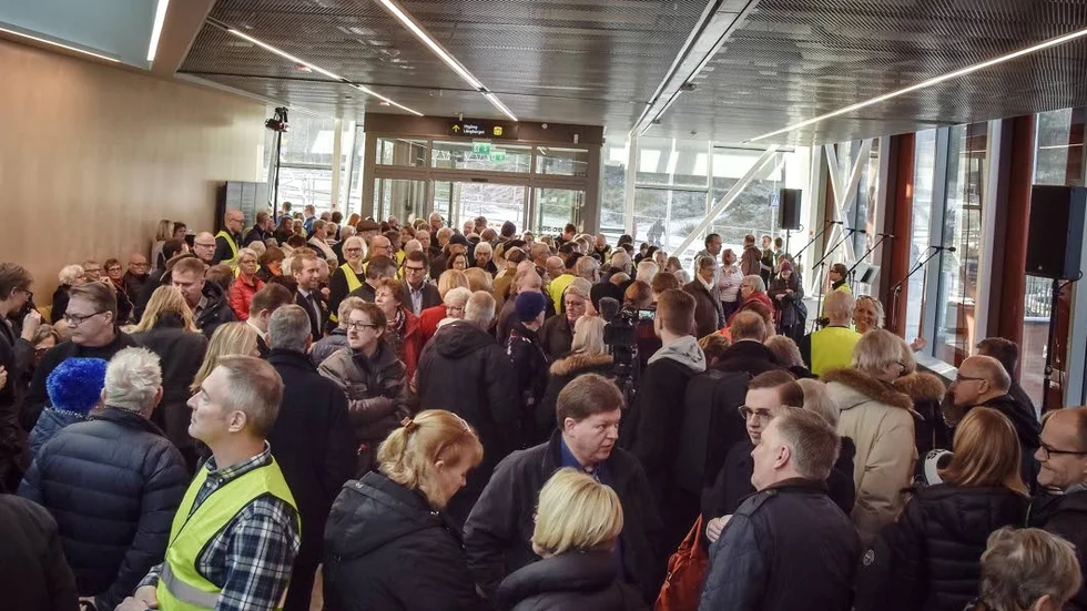 Det var då. Så här många besökare har resecentrum inte haft samtidigt sedan invigningen i december 2017.