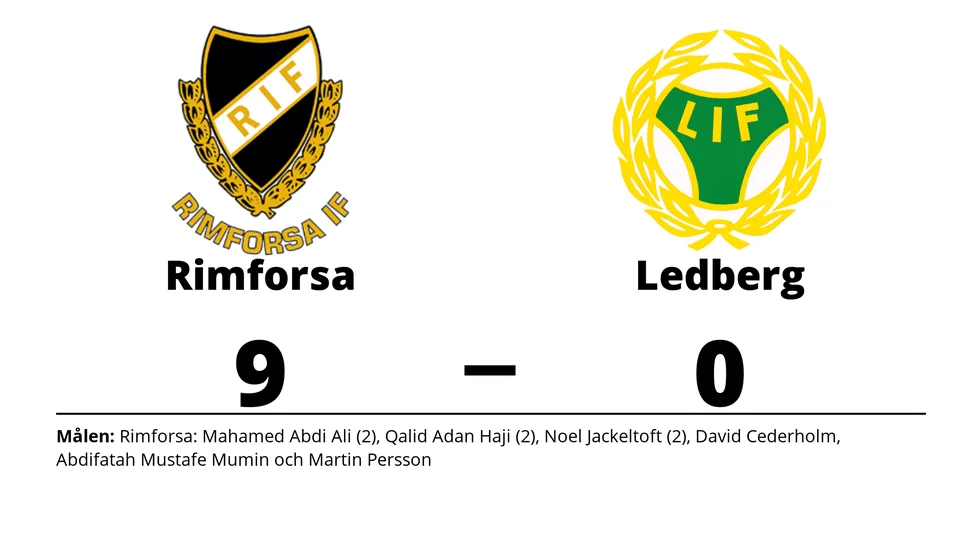 Rimforsa IF B vann mot Ledbergs IF