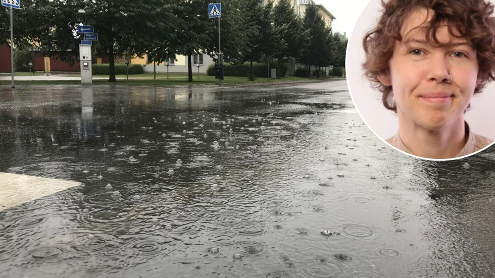 Max Schildt, meteorolog på SMHI, välkomnar regn med tanke på den torka som till viss del råder, samt meddelanden om höga temperaturer.