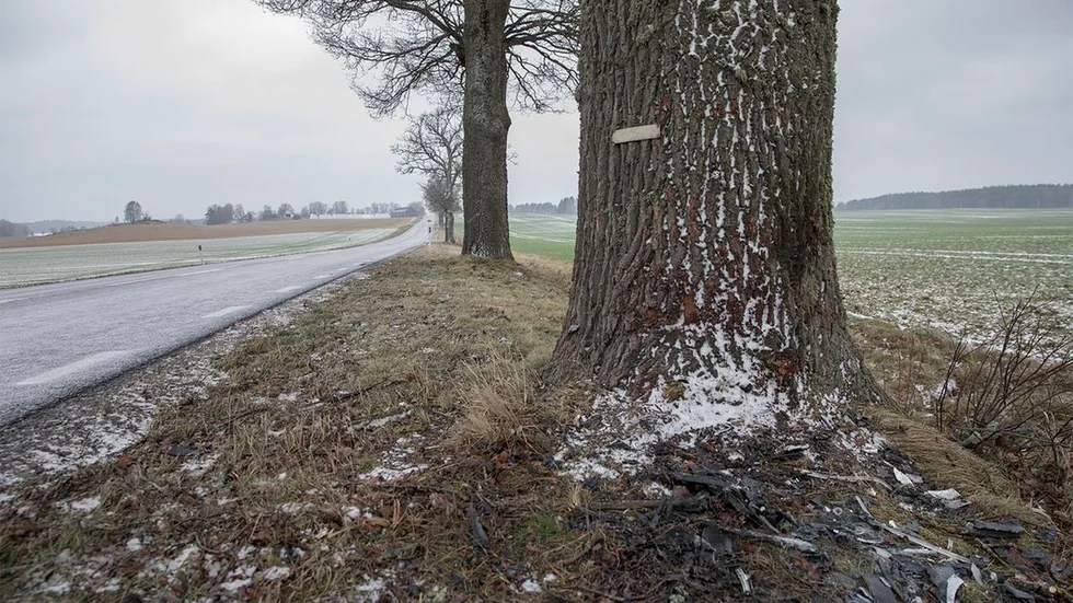 Här vid Lilla Davidstorp skedde måndagens olycka, där två kvinnor omkom.