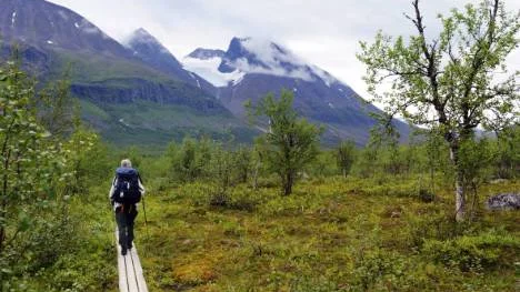 Kvinnan blev sjuk efter att hon hade vandrat längs Padjelantaleden. Hon misstänker att hon kan ha druckit förgiftat vatten.