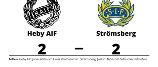 Oavgjort för Heby AIF hemma mot Strömsberg