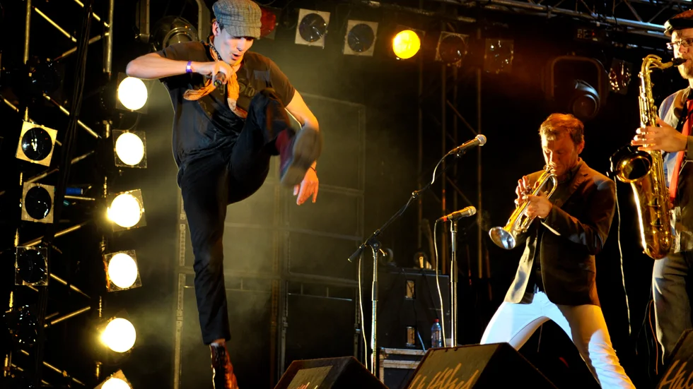 Håkan Hellström och Stefan Sporsén på Hultsfredsfestivalen 2008. Arkivbild.