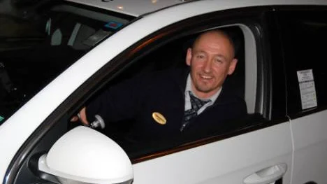 Glad och kunnig taxiförare. Jonas Johansson från Boden vann radiotävlingen "Slaget om Norrbotten".