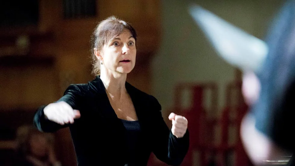 Christina Hörnell. Leder Östgöta kammarkör sen förra året.