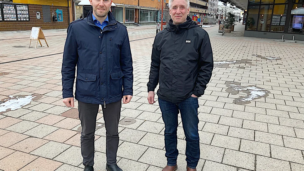 Kommunalrådet Claes Nordmark(S) och näringslivschef/kommunchef Mats Berg.