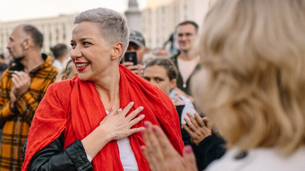 Den belarusiska musikern och aktivisten Maryja Kalesnikava får årets Dagermanpris. Pressbild.