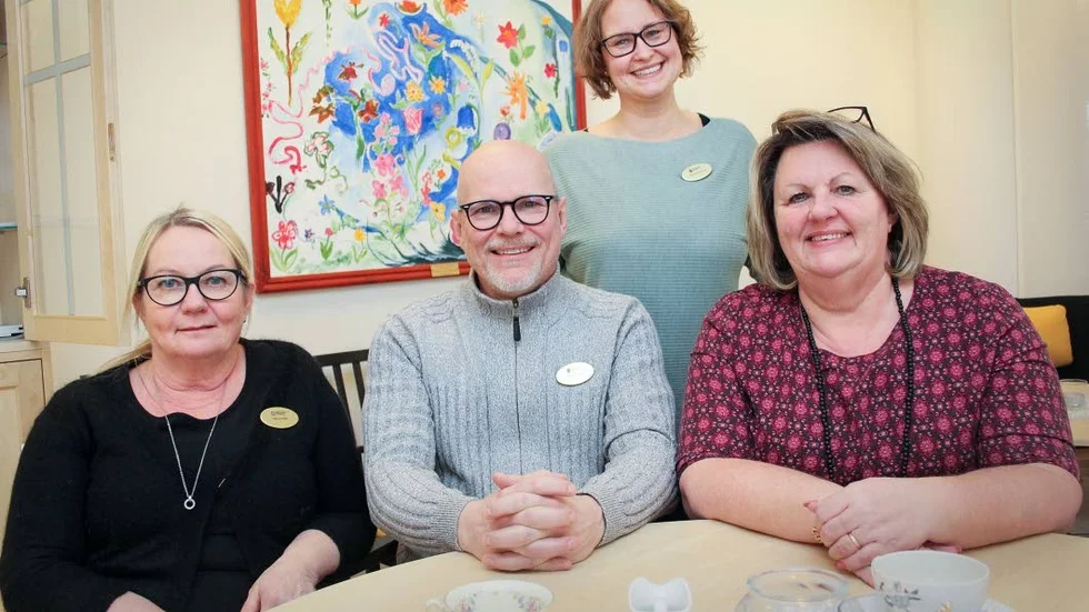 ”Dete finns ett stort behov av att prata bland anhöriga till demenssjuks”, säger Ulla Lundin ansvarig för demenscentrum, Mats Persson, Viktoria Carlsson och Karin Andersson i Demensteamet.