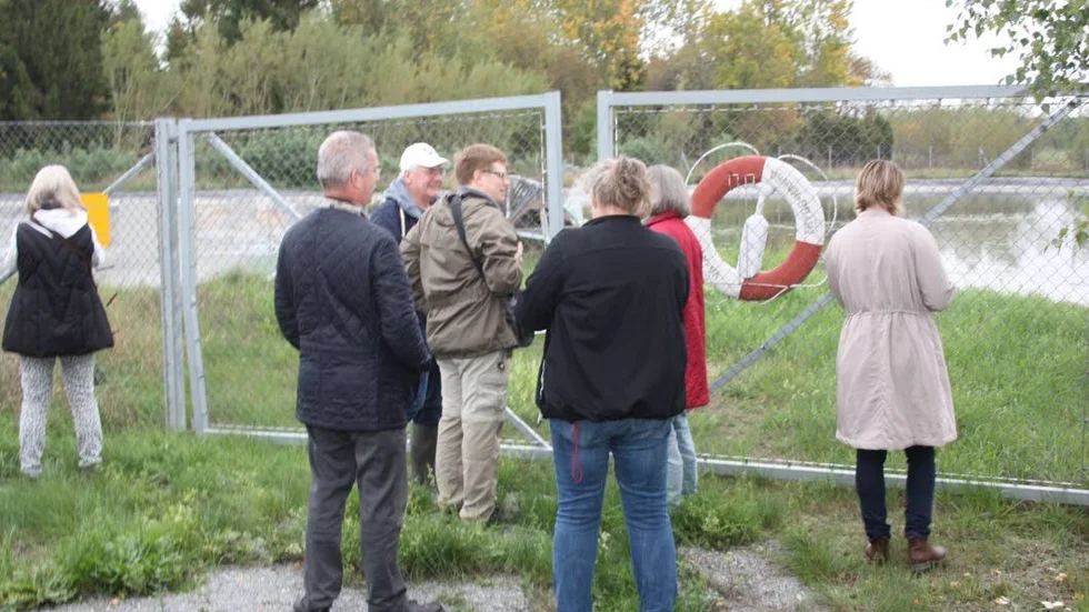 SLAM. Ett av stoppen under dagen var en slamdamm utanför Lundby.
