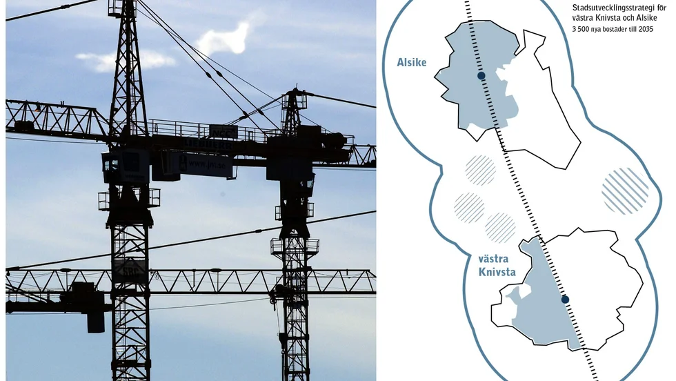 Planerna innebär att Alsike och Knivsta tätorter byggs samman till ett samhälle. Här ska 3 500 bostäder byggas fram till 2035.